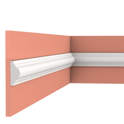 Vbr 4 Cm Polimer 23 Boyanabilir Duvar Çıtası Bombeli
