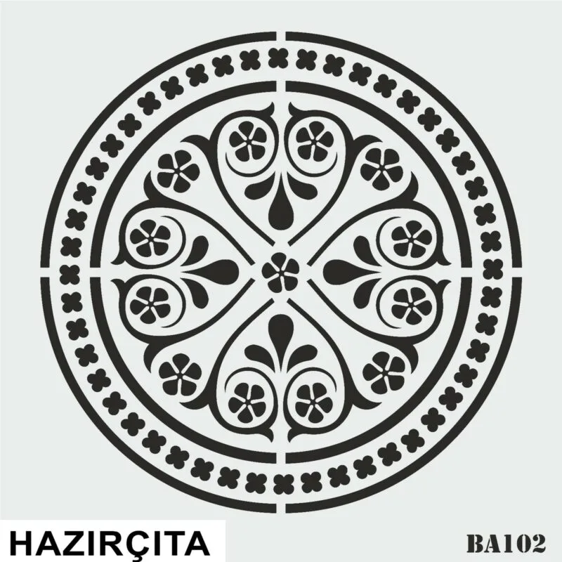 Hazır Çıta Ba 102 Stencil 70 x 70 Cm