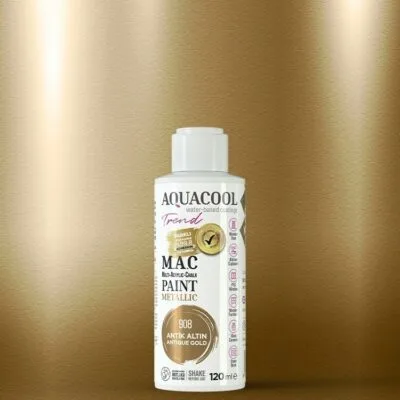 Aquacool Trend M.A.C Su Bazli Akrilik Lake Metalik Boya 908 Antik Altin