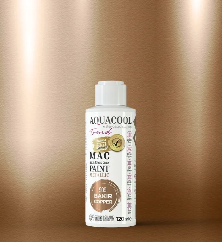 Aquacool Trend M.A.C Su Bazlı Akrilik Lake Metalik Boya - Görsel 8