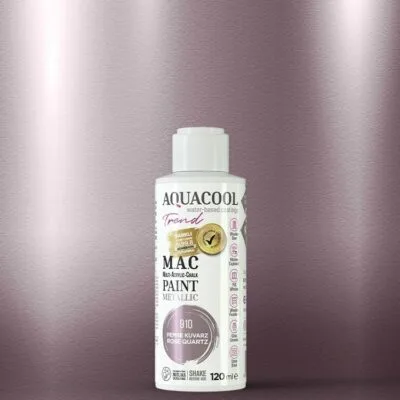 Aquacool Trend M.A.C Su Bazli Akrilik Lake Metalik Boya 910 Pembe Kuvarz
