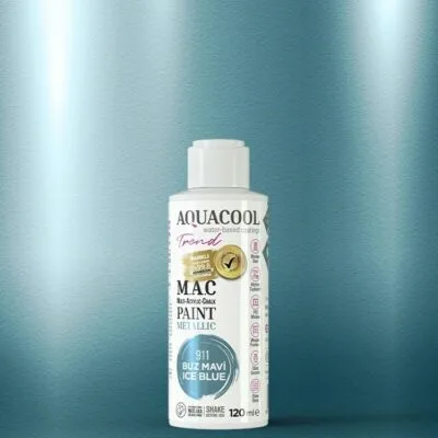 Aquacool Trend M.A.C Su Bazli Akrilik Lake Metalik Boya 911 Buz Mavi